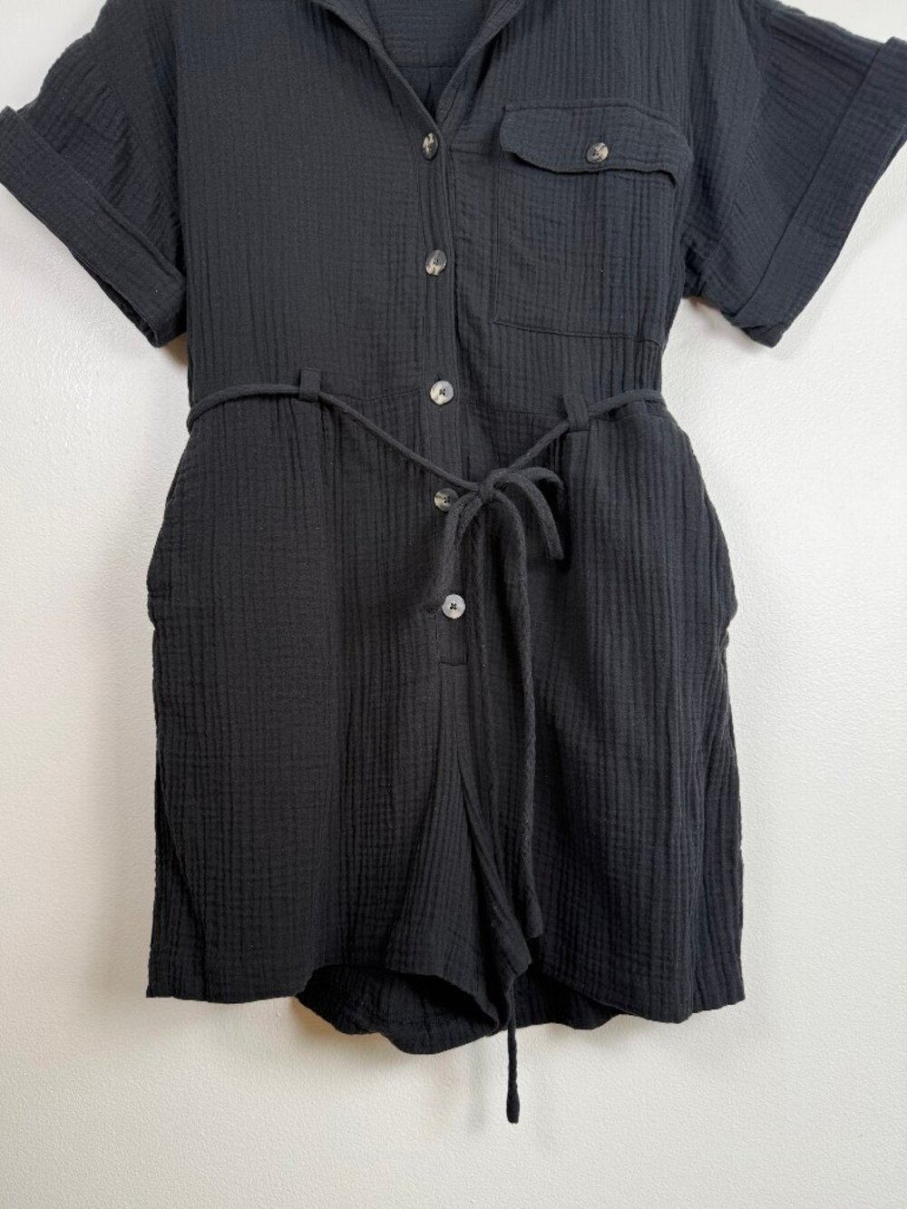 Madewell Lightspun Belted Safari Romper Size M - Picture 6 of 9